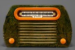Highly Swirled Blue FADA 652 ’Temple’ Catalin Radio